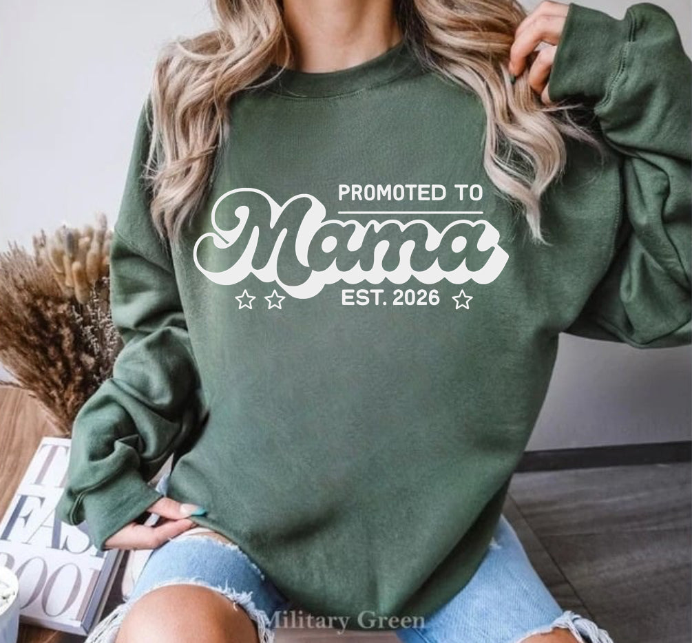 Personalized Promoted to Mama Sweatshirt Hippo Boutique