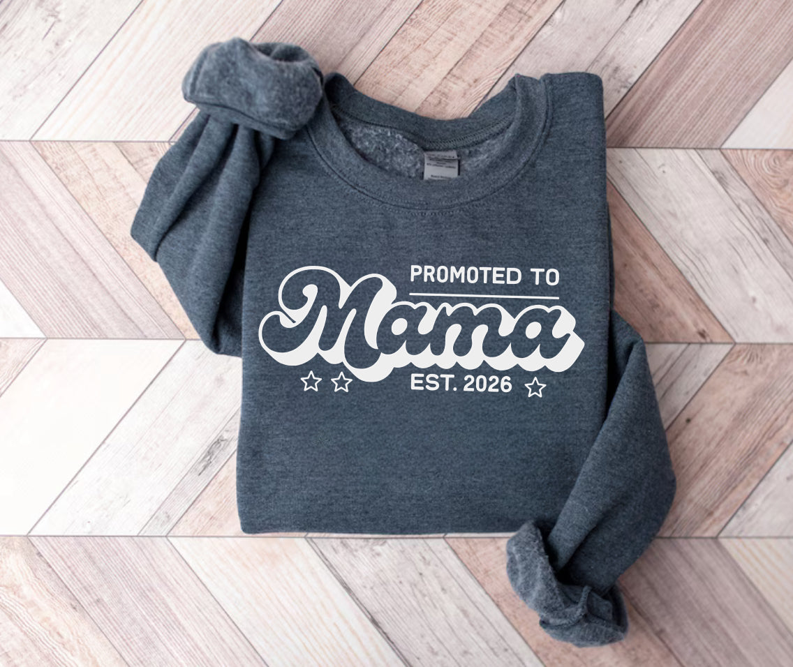Personalized Promoted to Mama Sweatshirt Hippo Boutique