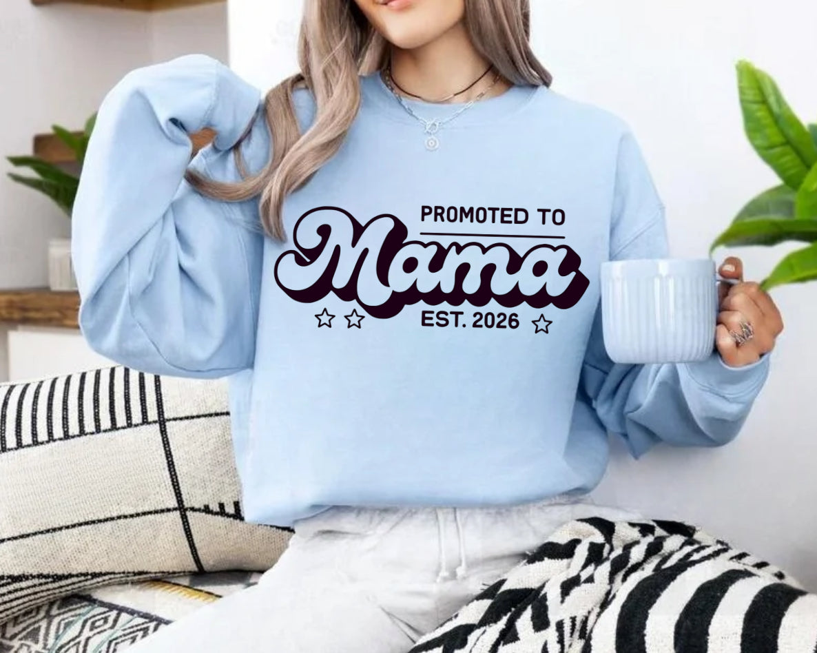 Personalized Promoted to Mama Sweatshirt Hippo Boutique