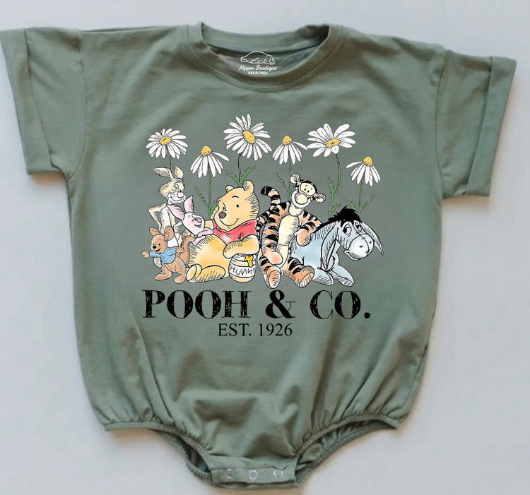 Pooh Baby & toddler Boy t-shirt bubble Romper Hippo Boutique
