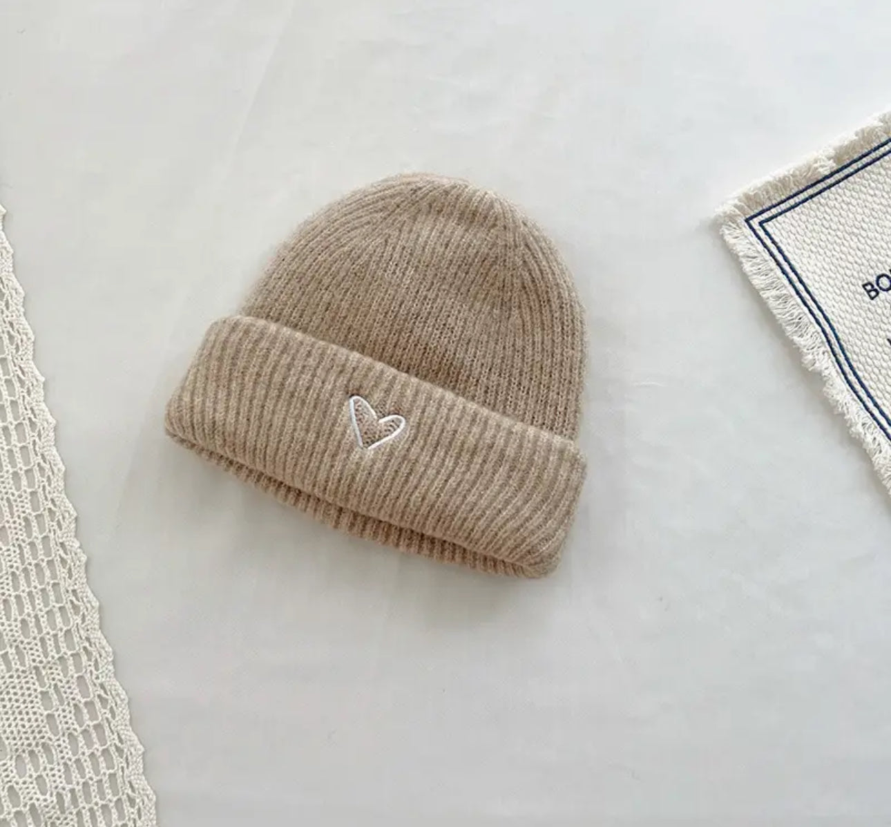 Baby & kids heart Winter Hat Beanies Hippo Boutique