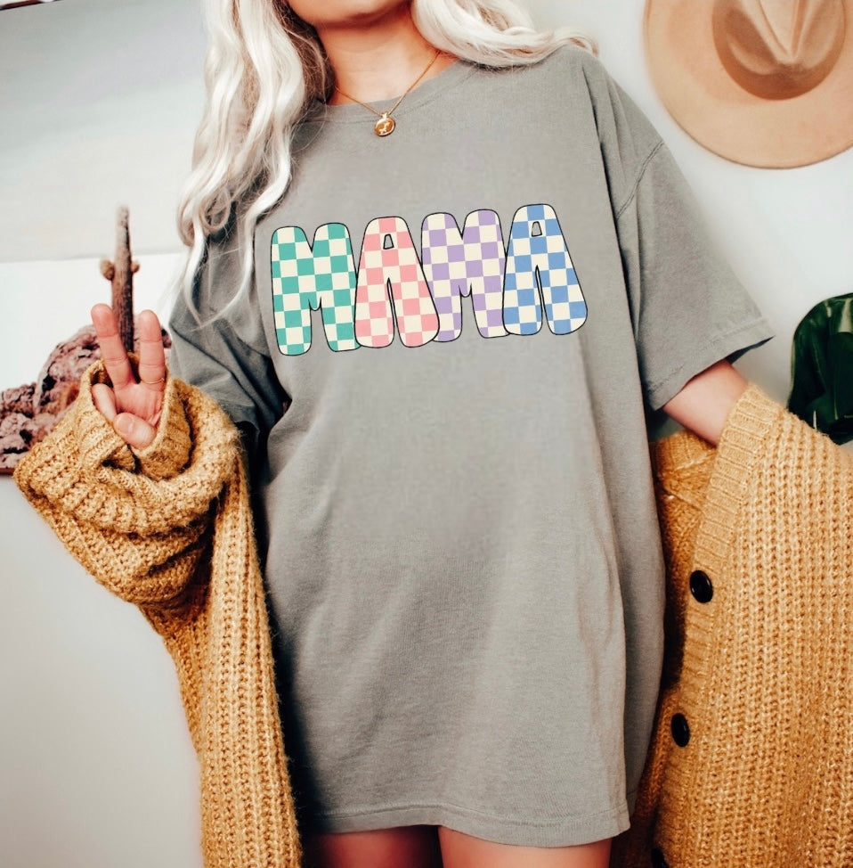 Checkered Mama T-Shirts Hippo Boutique