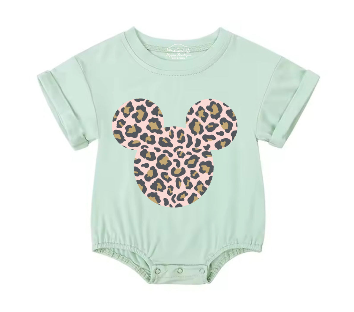 Leopard Mouse Baby t-shirt Bubble Romper Hippo Boutique