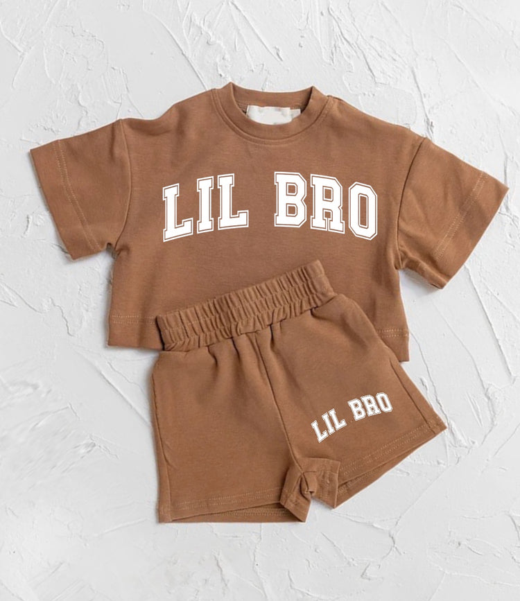 Little Bro Baby Boy T-Shirt & Shorts Set Hippo Boutique
