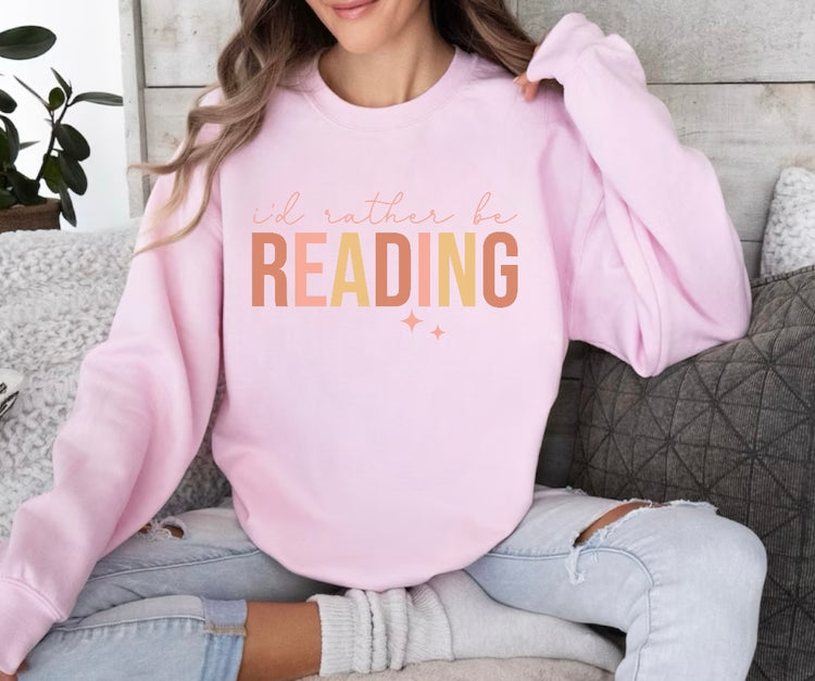 Id Rather Be Reading Sweatshirt Hippo Boutique