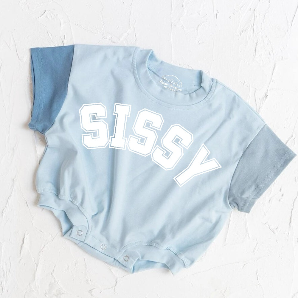 Sissy baby Color Block T-Shirt Bubble Romper Hippo Boutique