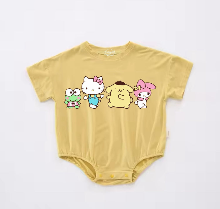 Kitty Baby t-shirt bubble Romper Hippo Boutique