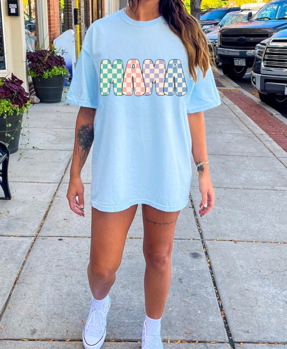 Checkered Mama T-Shirts Hippo Boutique