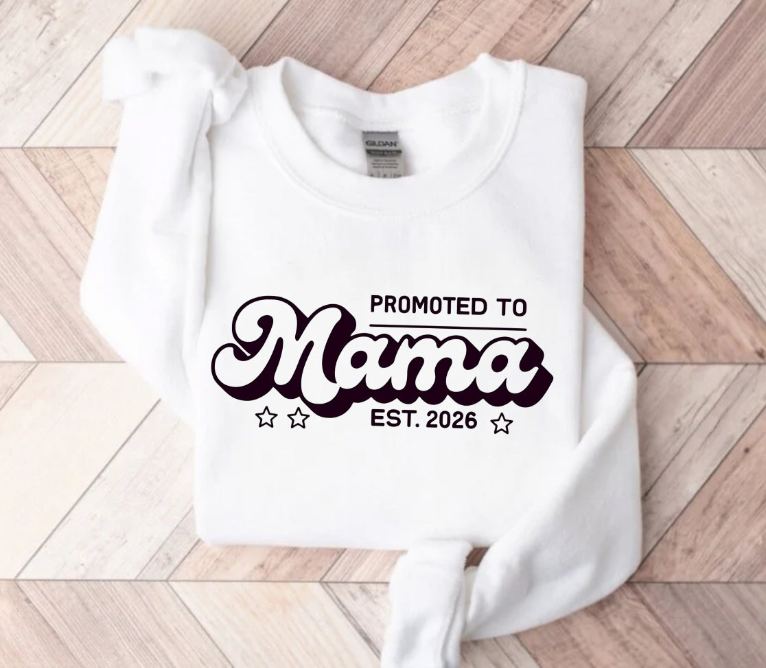 Personalized Promoted to Mama Sweatshirt Hippo Boutique
