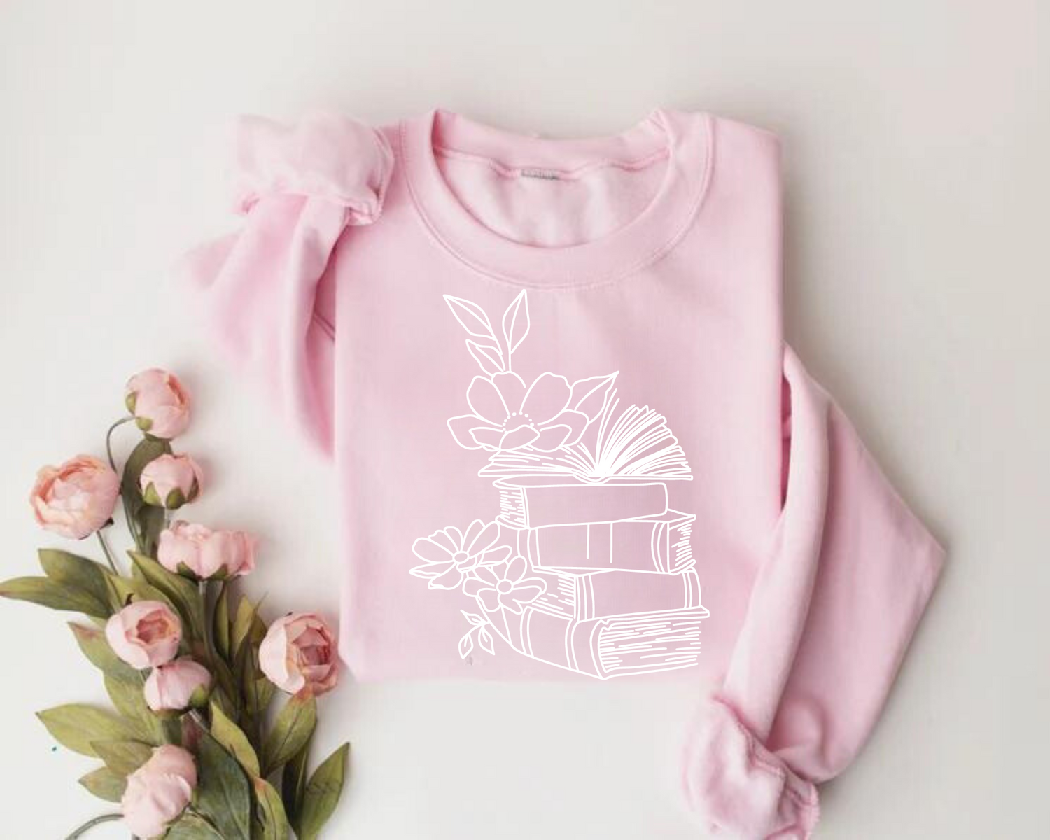 Floral books Sweatshirts Hippo Boutique