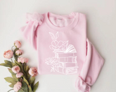 Floral books Sweatshirts Hippo Boutique
