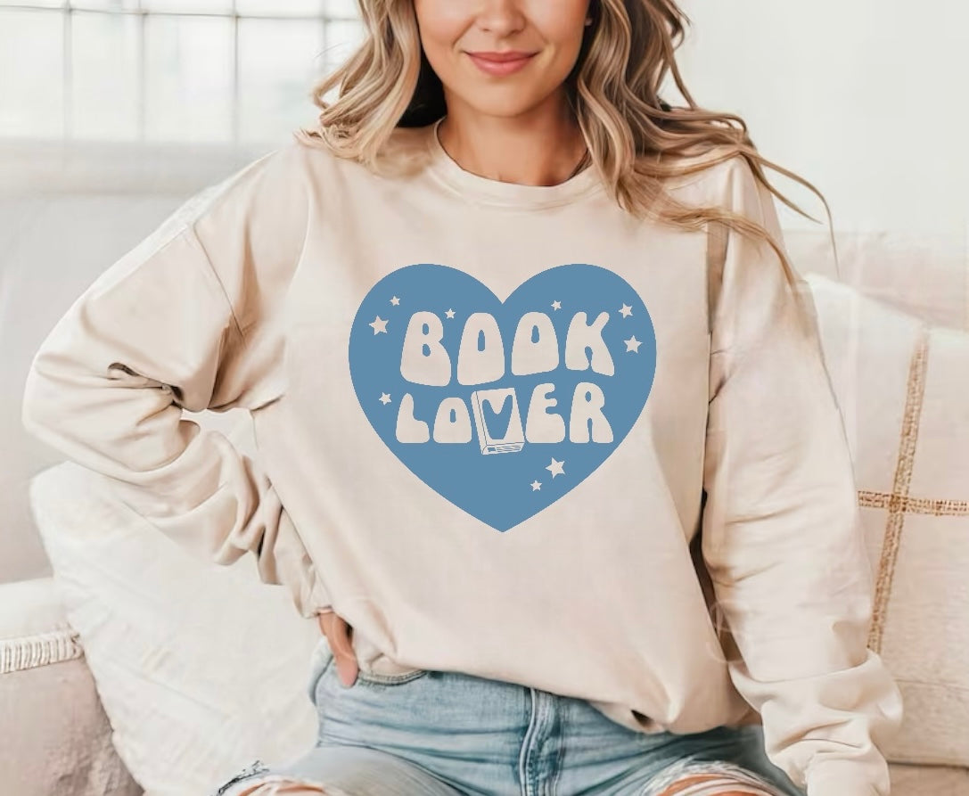Book Lover Sweatshirt Hippo Boutique