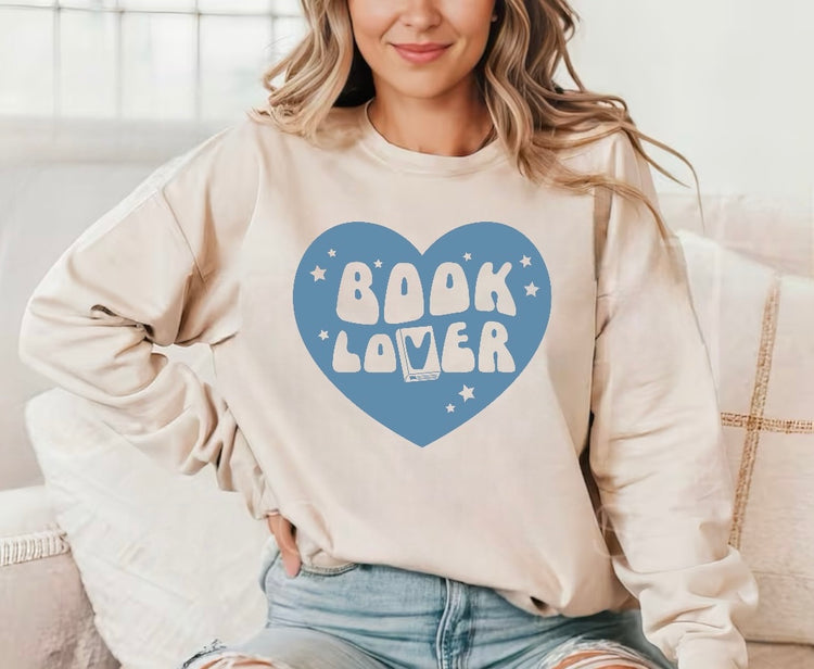 Book Lover Sweatshirt Hippo Boutique