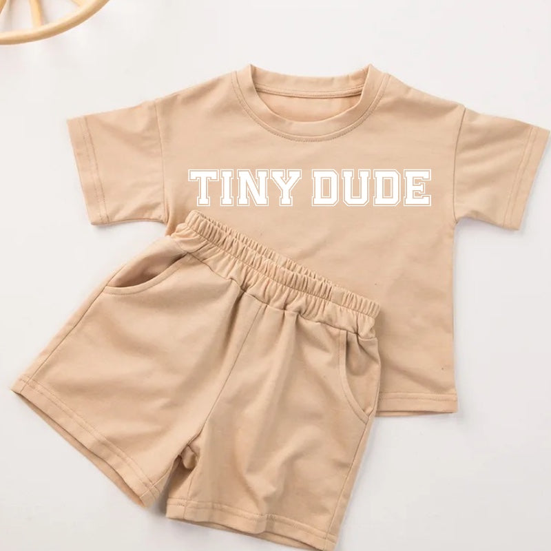 Tiny Dude Baby Boy T-Shirt & Shorts Set Hippo Boutique