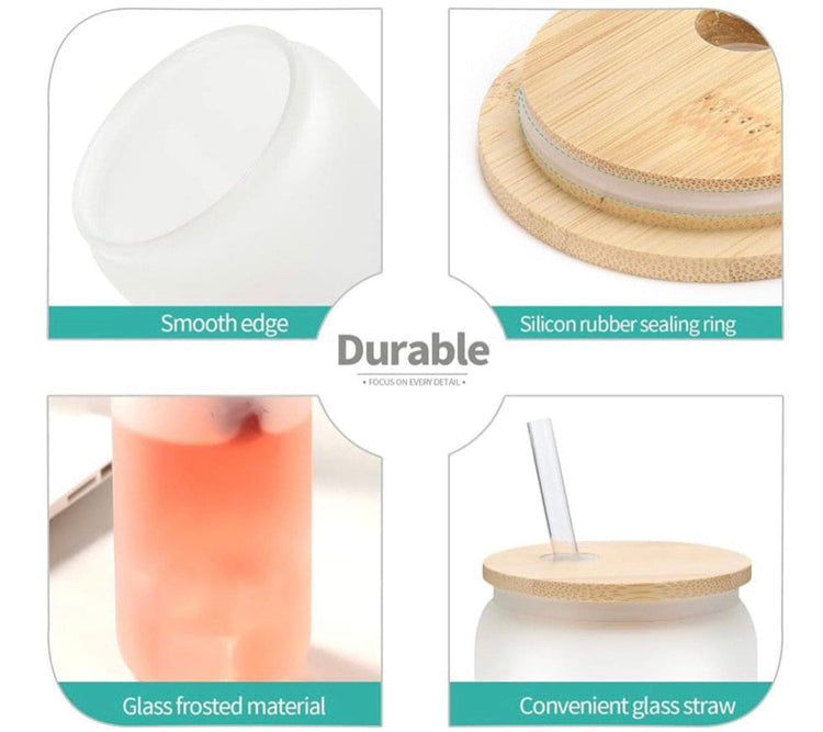 Have the day you deserve Glass Tumbler with Glass straw Hippo Boutique