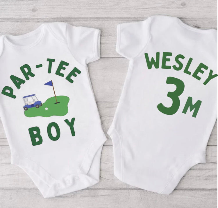 Custom Birthday Par-Tee Boy Golf T-Shirts & Onesies Hippo Boutique