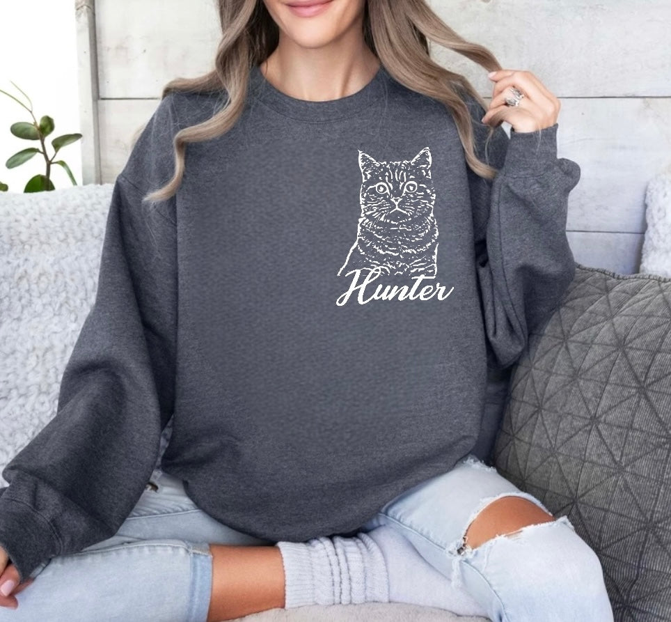 Dog Portrait Sweatshirt Hippo Boutique