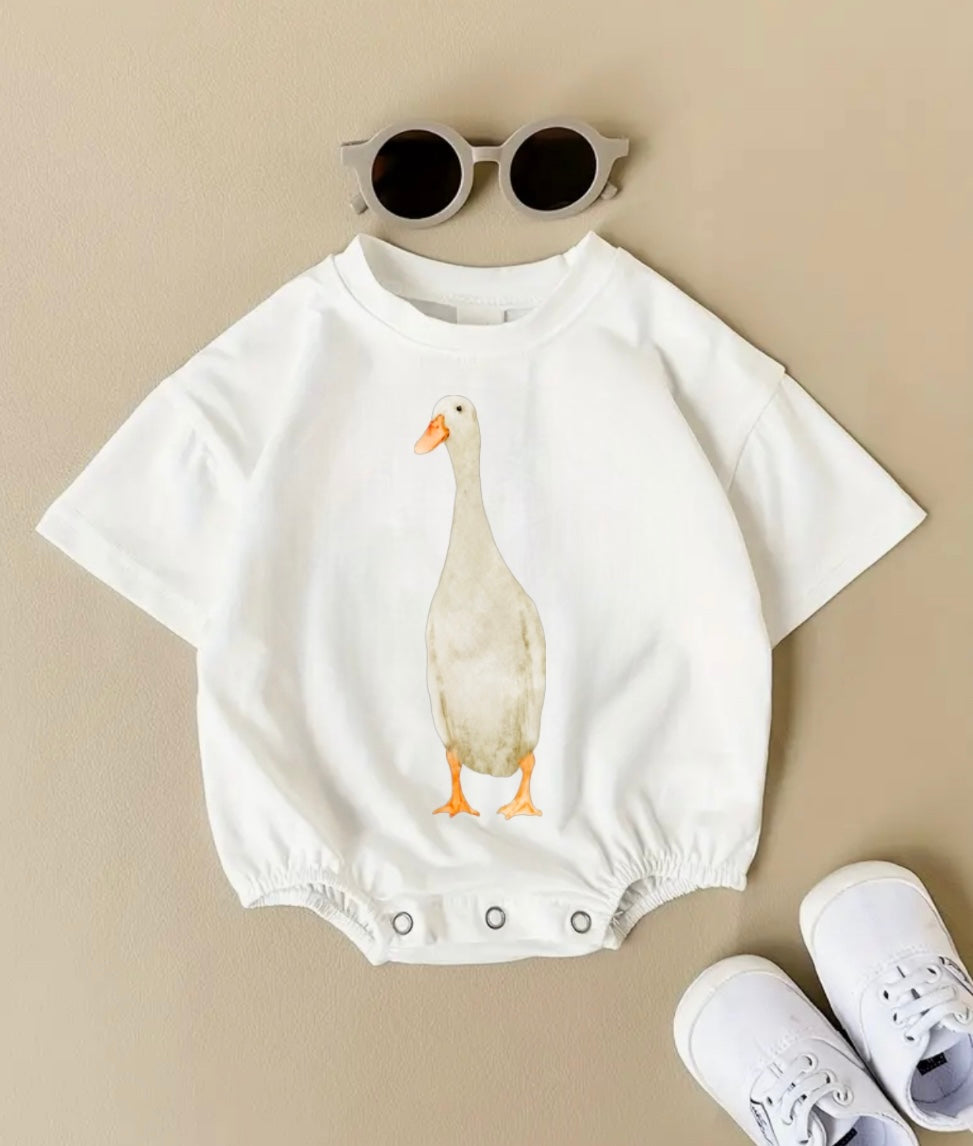 Goose Baby t-shirt Bubble Romper Hippo Boutique