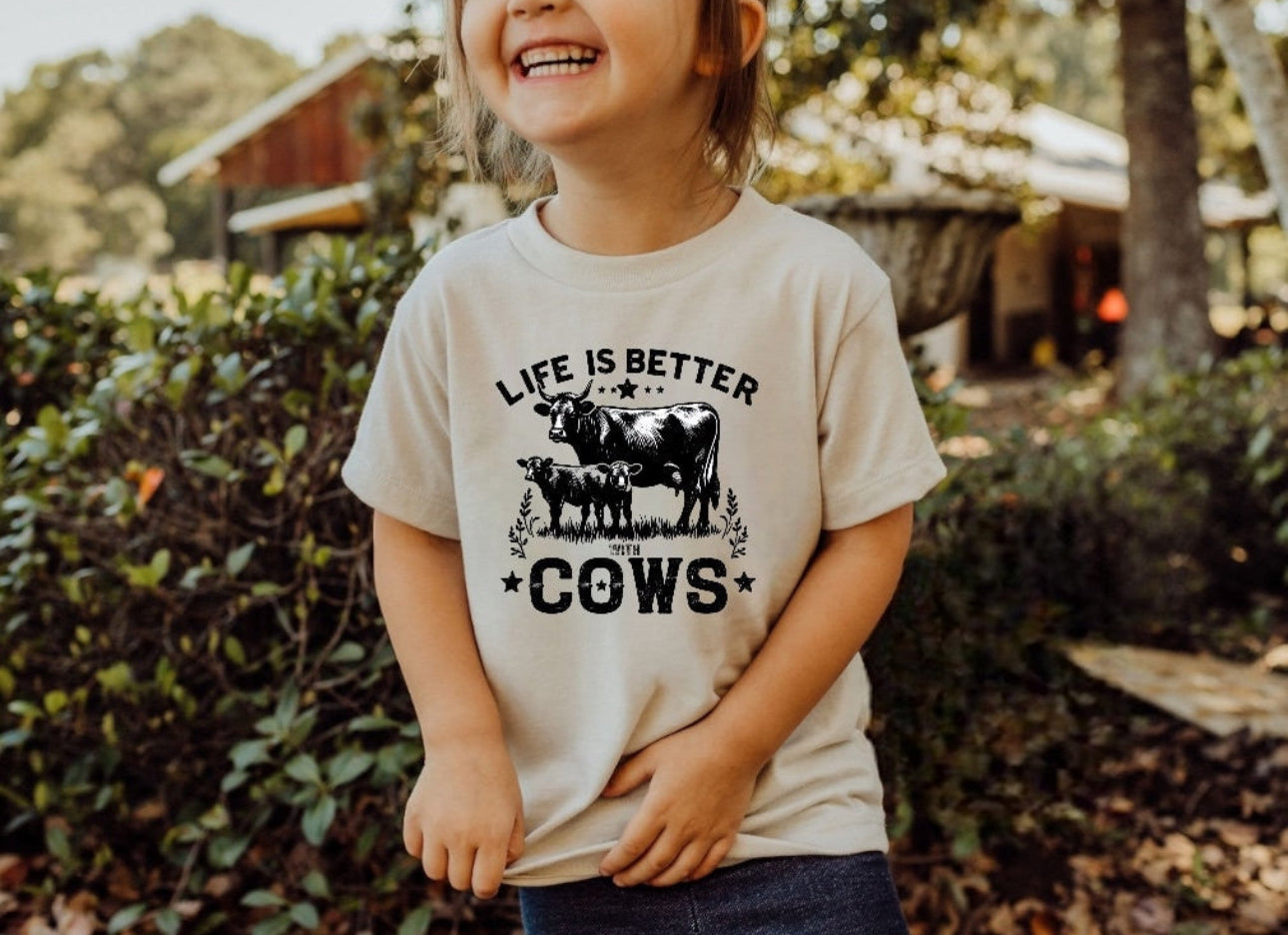 Baby toddler cows tshirt Hippo Boutique