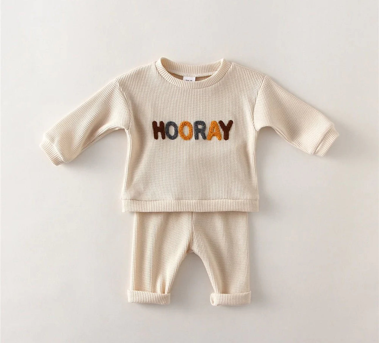 Hooray Waffle Knit Baby & Kids Outfit Hippo Boutique