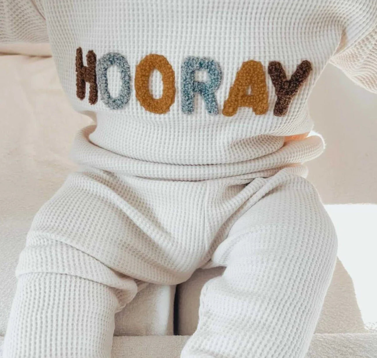 Hooray Waffle Knit Baby & Kids Outfit Hippo Boutique
