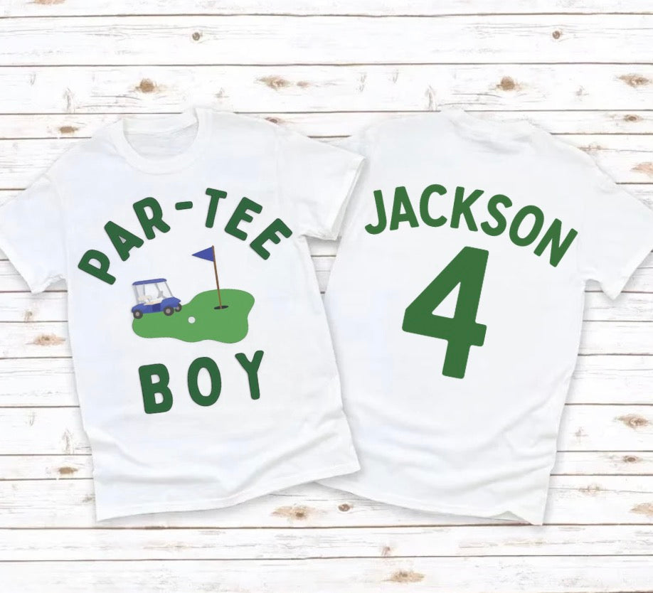 Custom Birthday Par-Tee Golf T-Shirts & Onesies Hippo Boutique