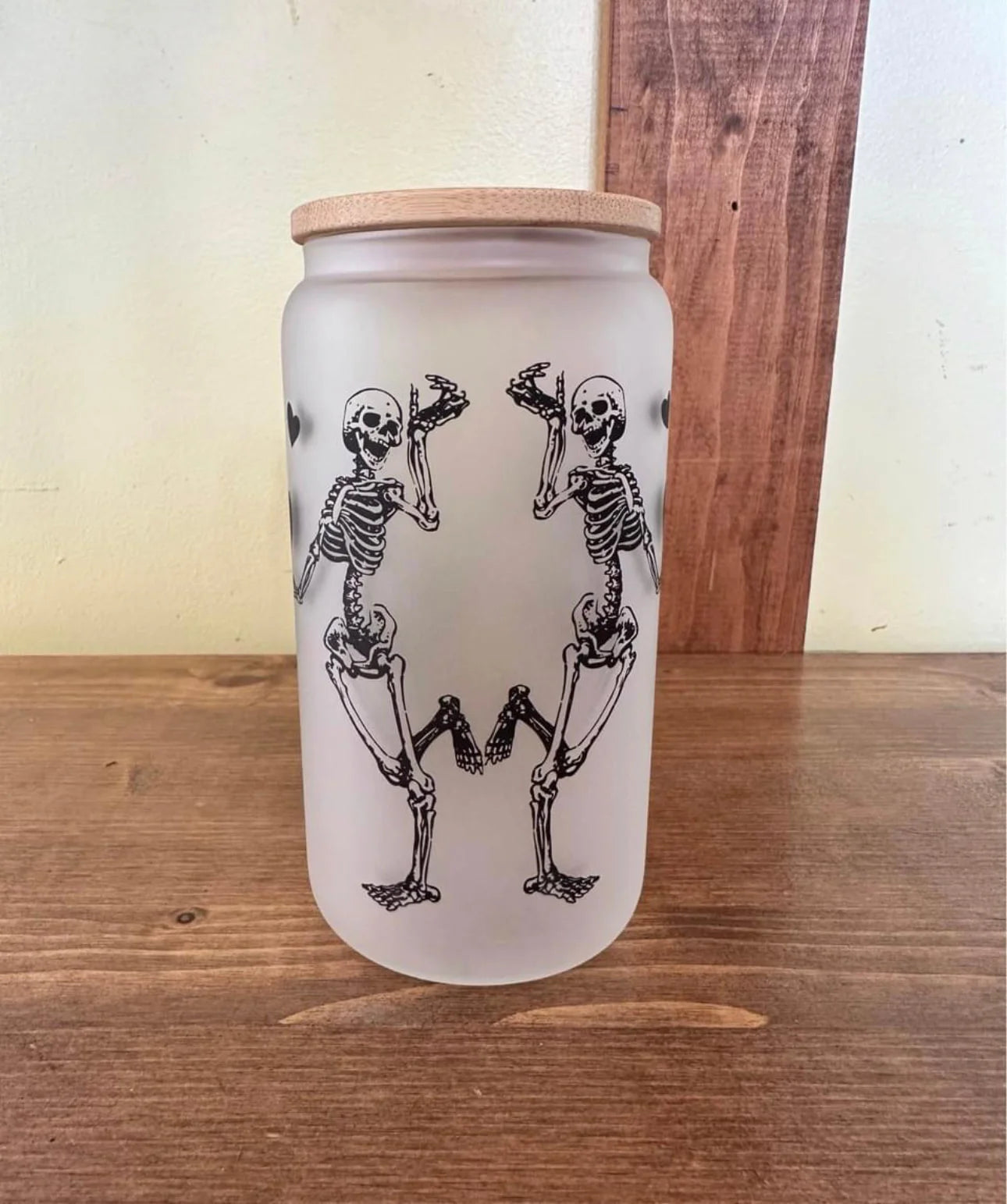 Have the day you deserve Glass Tumbler with Glass straw Hippo Boutique