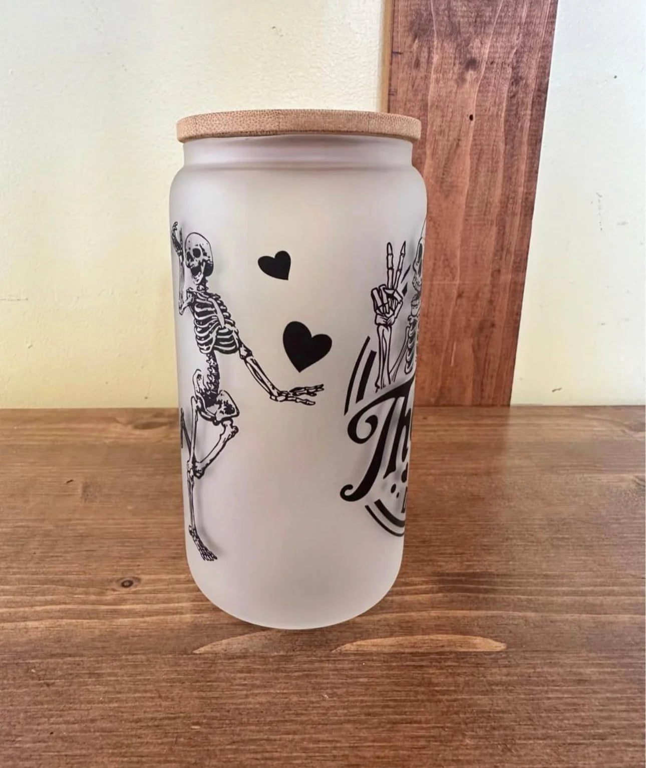 Have the day you deserve Glass Tumbler with Glass straw Hippo Boutique