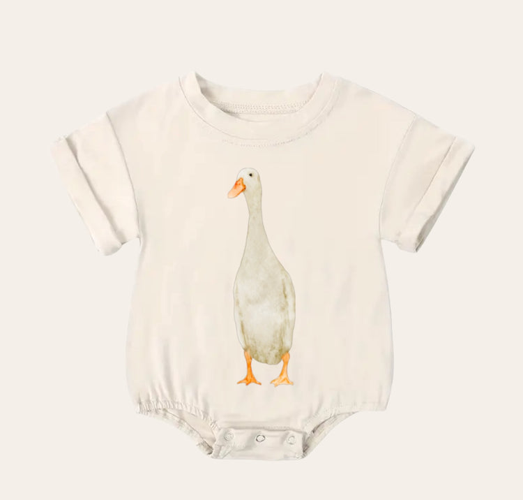 Goose Baby t-shirt Bubble Romper Hippo Boutique