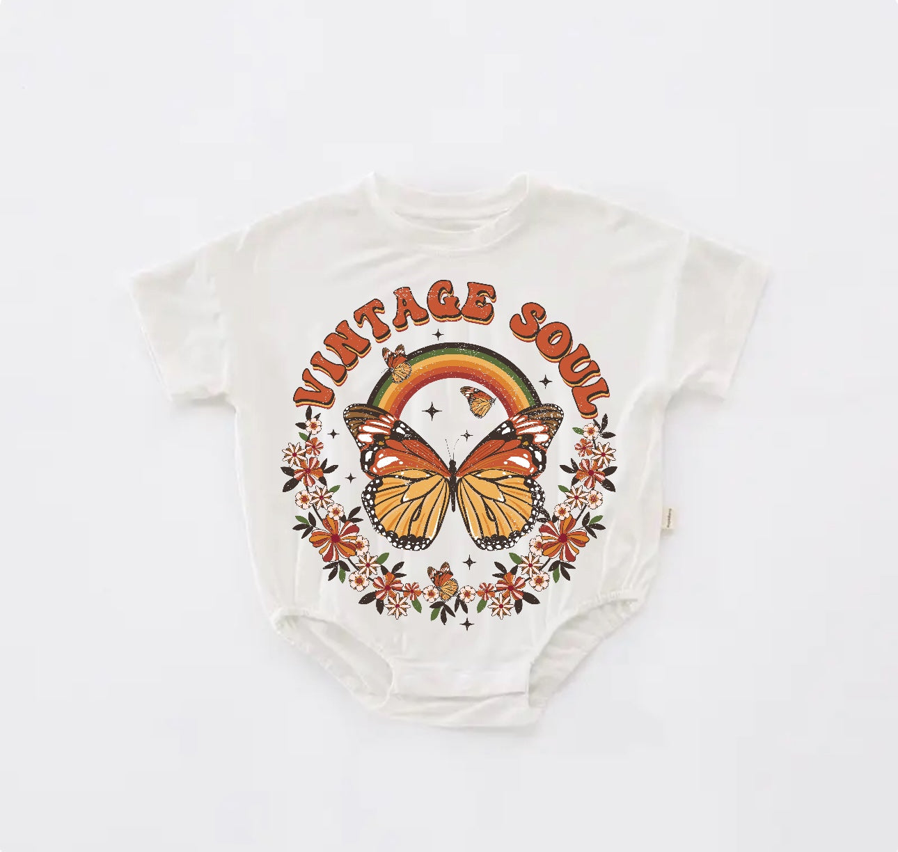 Vintage Soul boho Baby t-shirt Bubble Romper Hippo Boutique