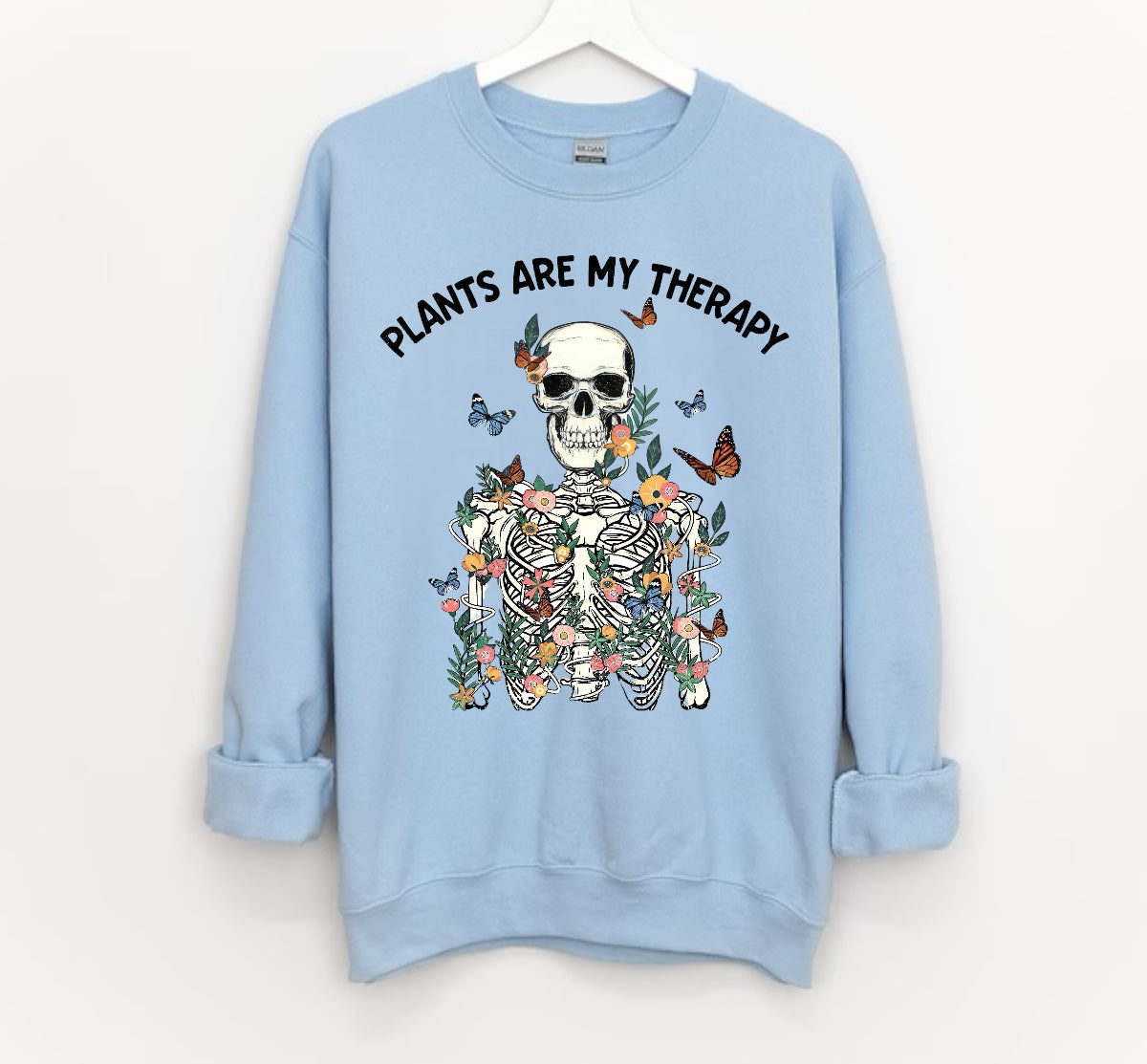 Women’s Crewneck Sweatshirts - Plants are my Therapy Hippo Boutique