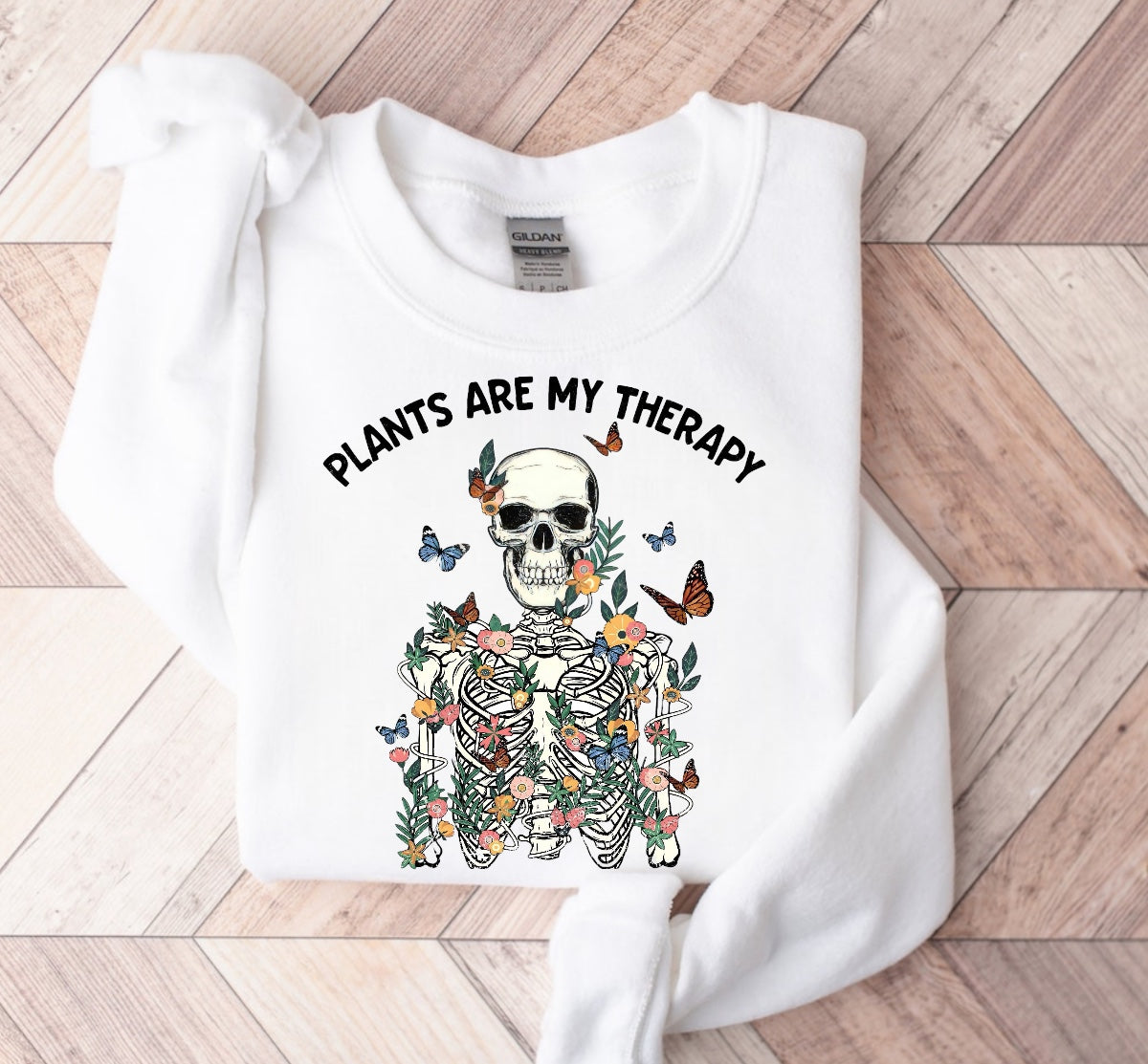 Women’s Crewneck Sweatshirts - Plants are my Therapy Hippo Boutique