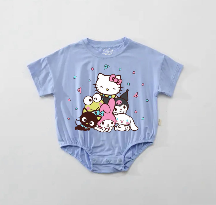 Kitty Baby t-shirt bubble Romper Hippo Boutique