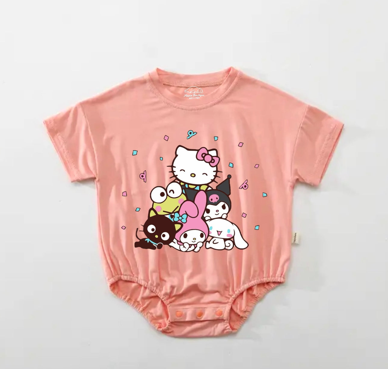 Kitty Baby t-shirt bubble Romper Hippo Boutique