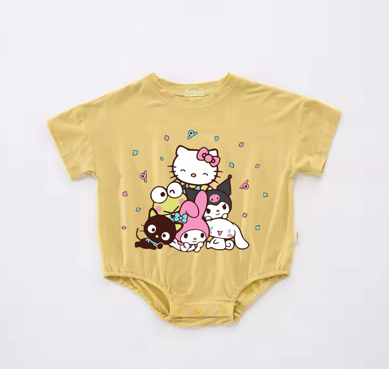 Kitty Baby t-shirt bubble Romper Hippo Boutique