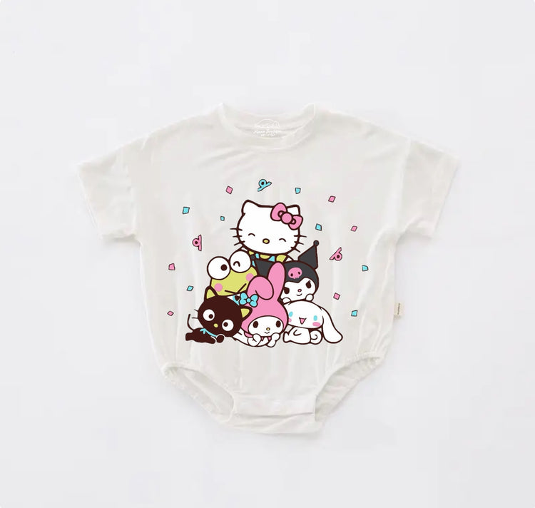 Kitty Baby t-shirt bubble Romper Hippo Boutique