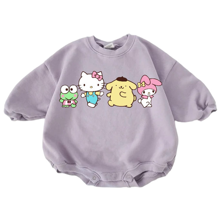 Kitty baby Oversized Sweatshirt Romper Hippo Boutique