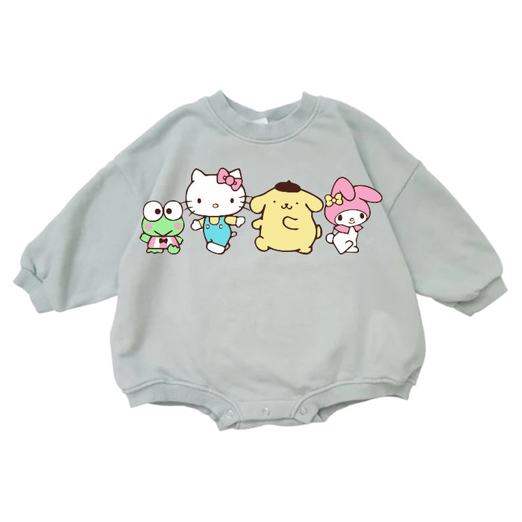 Kitty baby Oversized Sweatshirt Romper Hippo Boutique