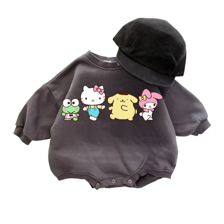 Kitty baby Oversized Sweatshirt Romper Hippo Boutique