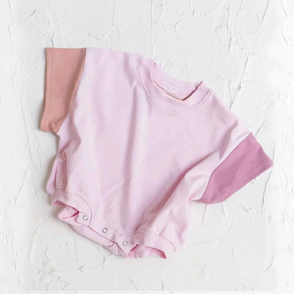 (Copy) Baby & Toddler cotton color block romper Hippo Boutique
