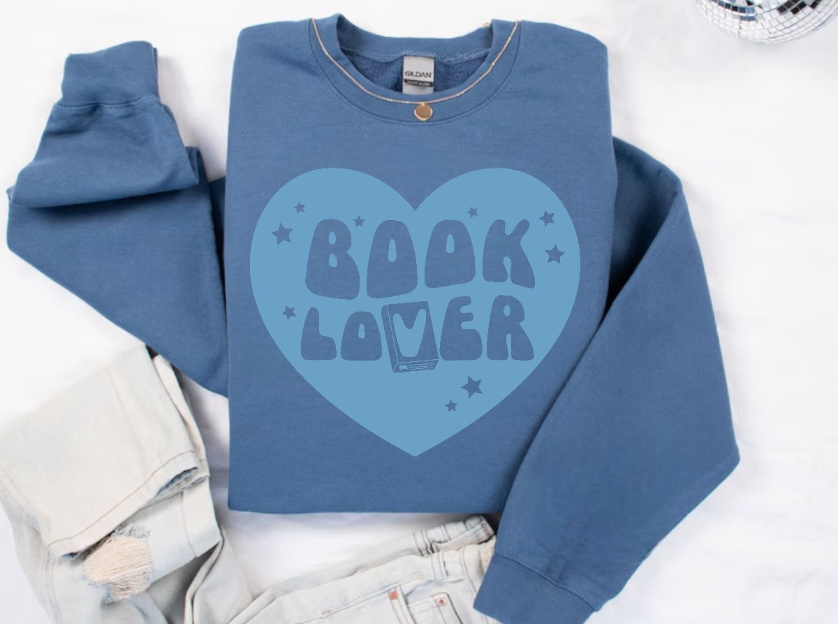Book Lover Sweatshirt Hippo Boutique