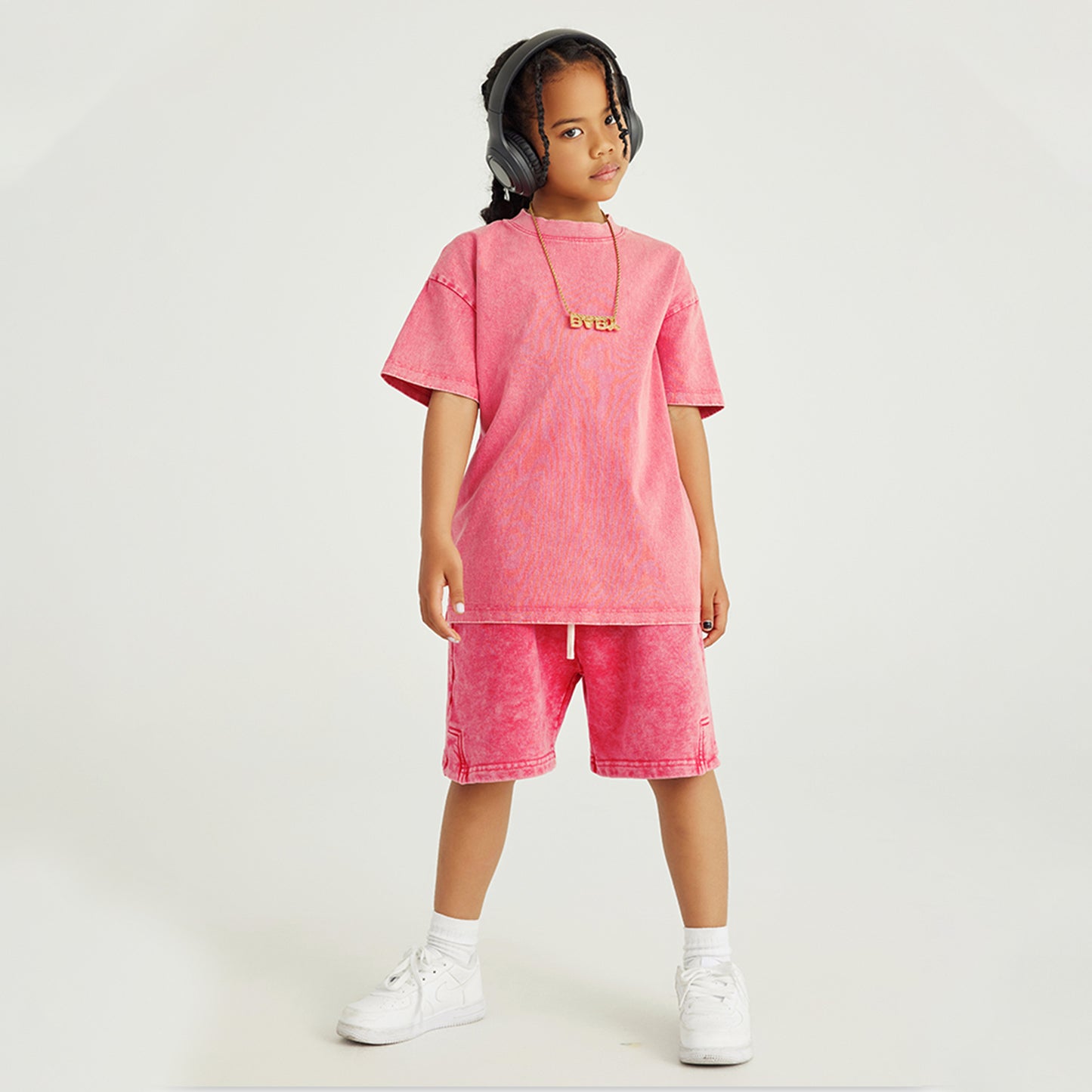 Kids Oversized Acid Washed T-Shirts Hippo Boutique