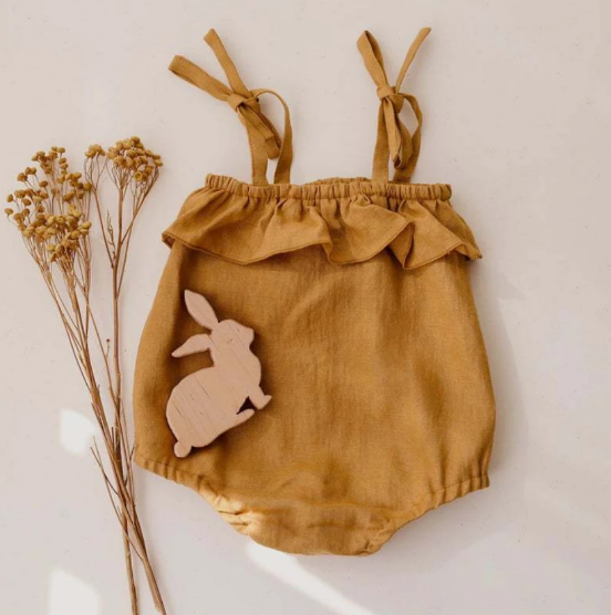 Summer Baby Girls Rompers Solid Cotton Linen Infant Romper Ruffles Slip Strap Kids Playsuit Jumpsuits Onepiece Baby Clothes