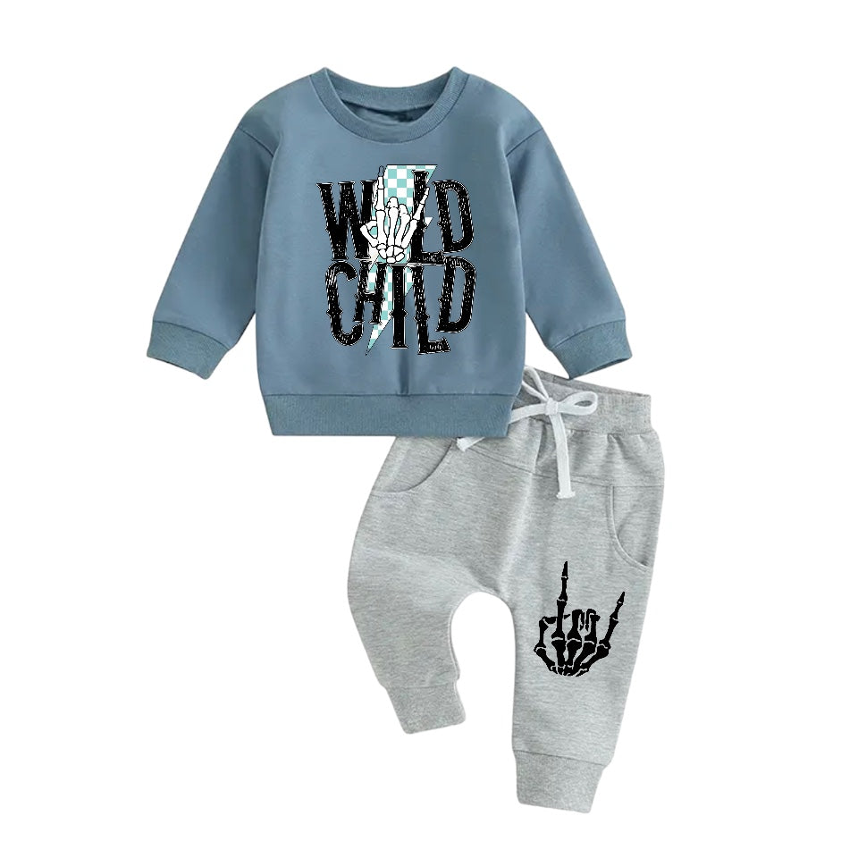 Wild Child Sweatshirt & Pants Set Hippo Boutique