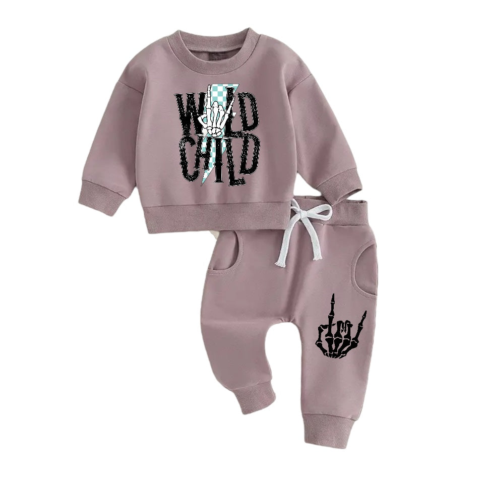 Wild Child Sweatshirt & Pants Set Hippo Boutique