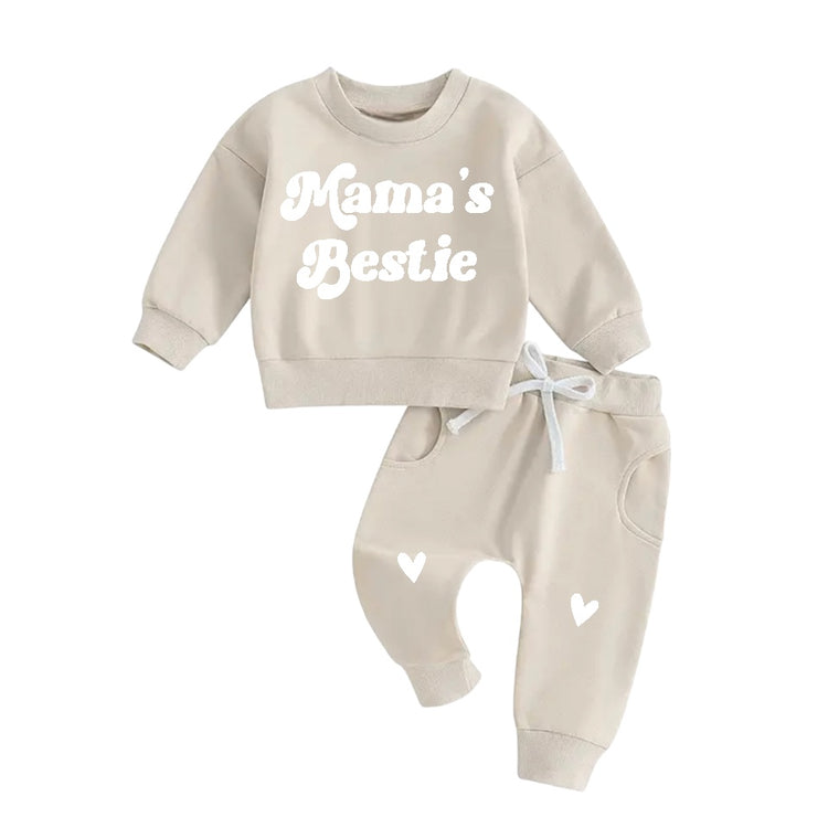 Mama’s Bestie Sweatshirt & Pants Set Hippo Boutique