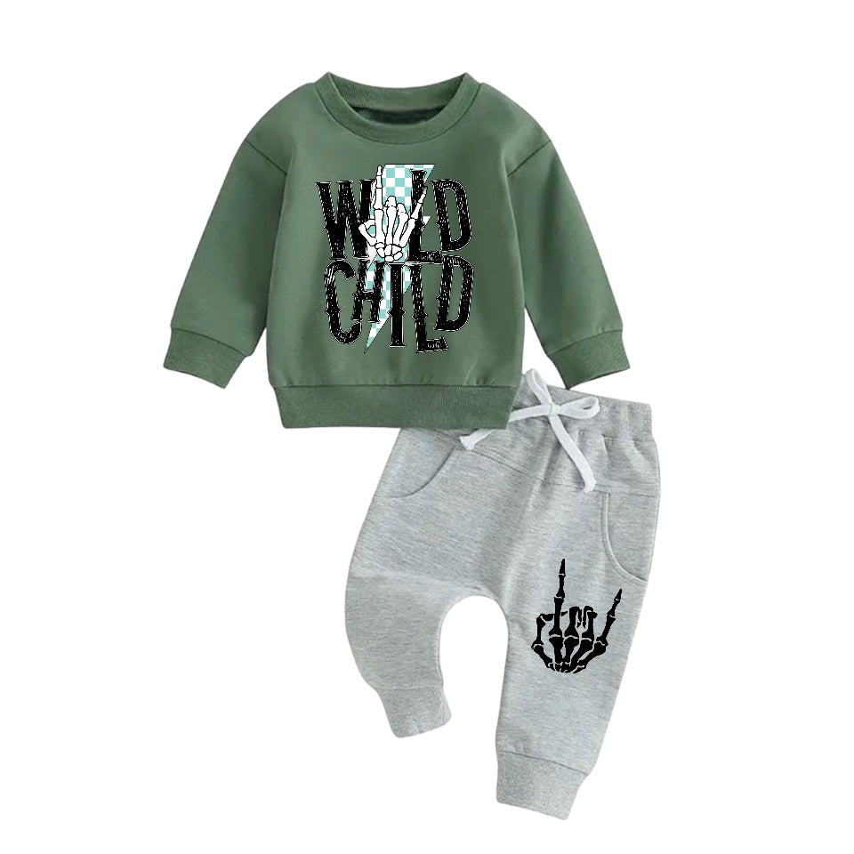 Wild Child Sweatshirt & Pants Set Hippo Boutique
