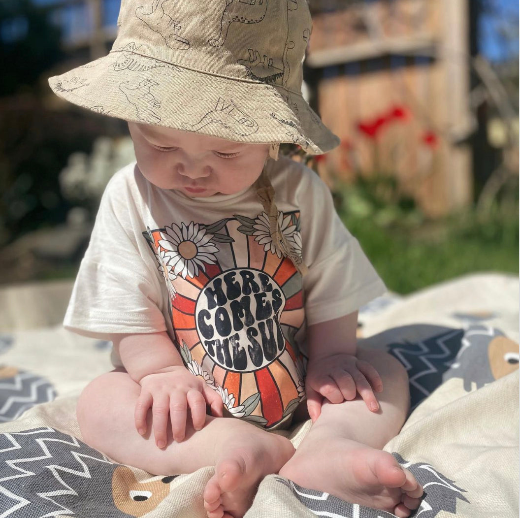 Sun Baby t-shirt bubble Romper Hippo Boutique