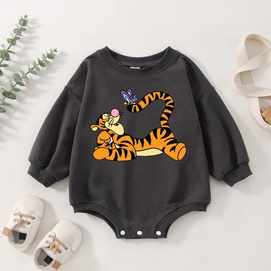 Tigger baby Sweatshirt Romper bodysuit / baby clothes / baby boy girl / infant / baby gift / onesie / fall / cartoon / newborn