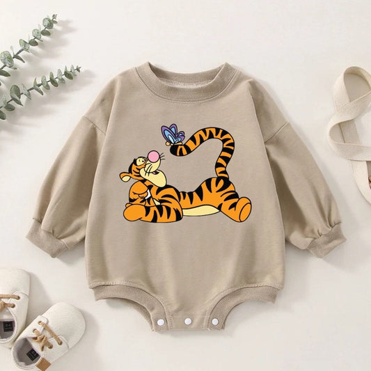 Tigger baby Sweatshirt Romper bodysuit / baby clothes / baby boy girl / infant / baby gift / onesie / fall / cartoon / newborn